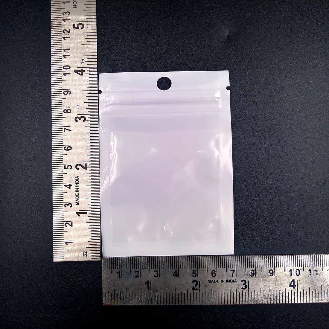 White Ziplock Pouch 7x10