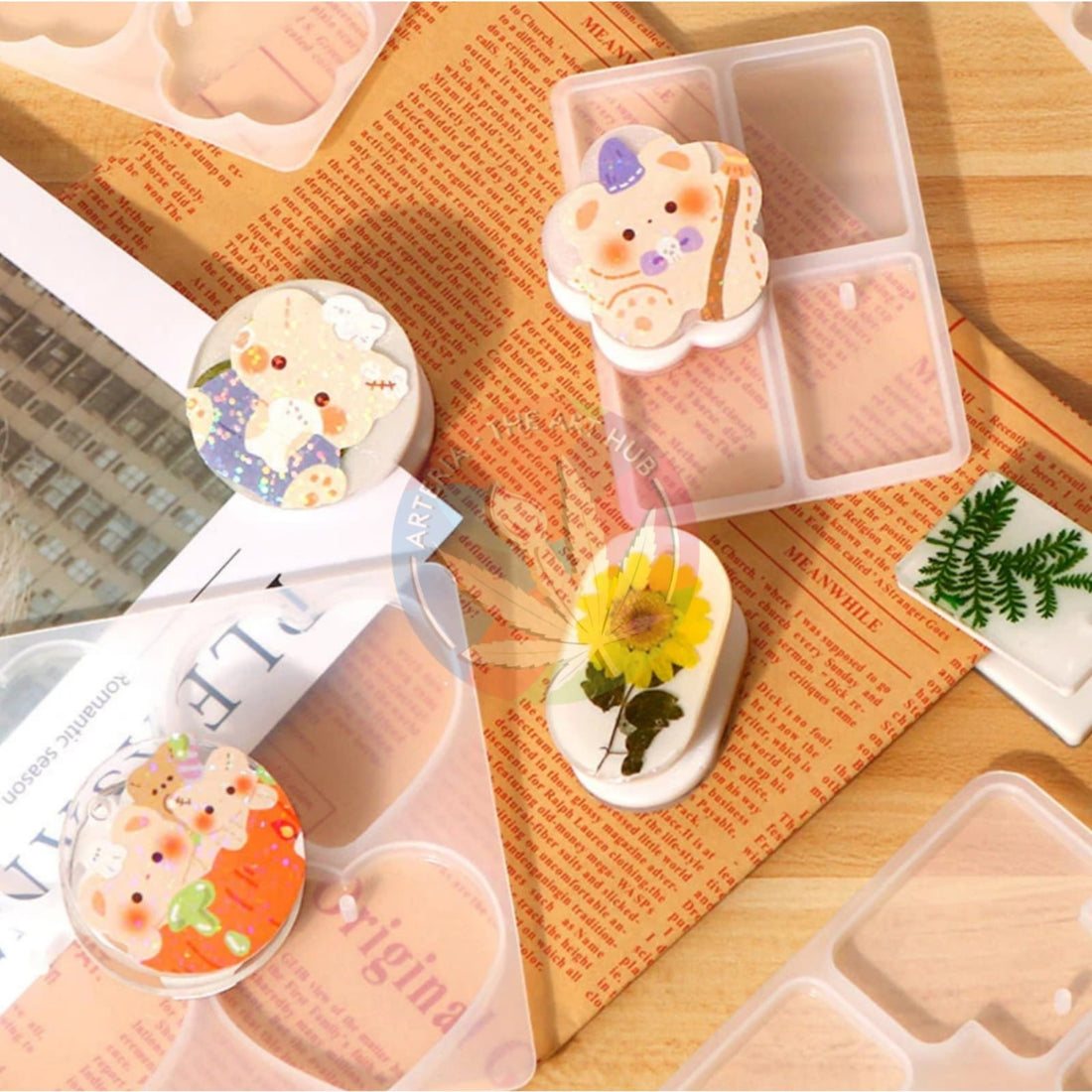 4 cavity Rectangle keychain, Jewellery & Clip Mould