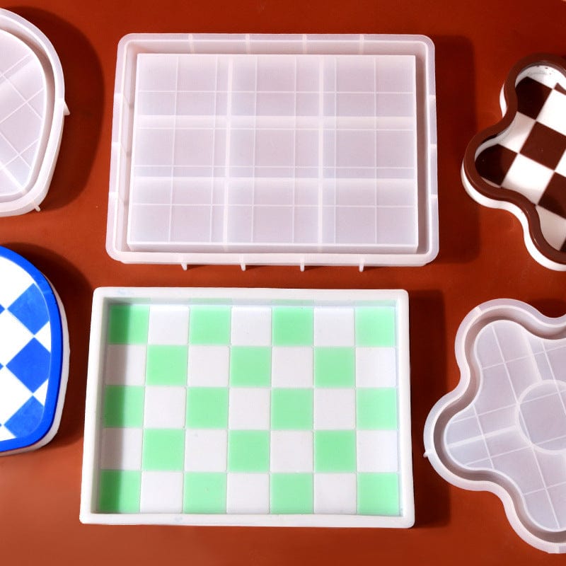 Chess Board Trinklet Tray Mould- Rectangle